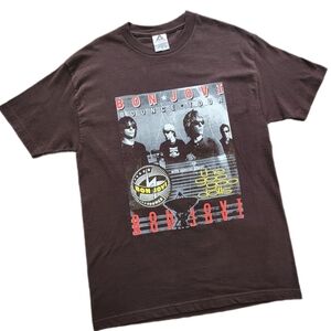 VTG BON JOVI BOUNCE TOUR TSHIRT,Brown, Mens Large